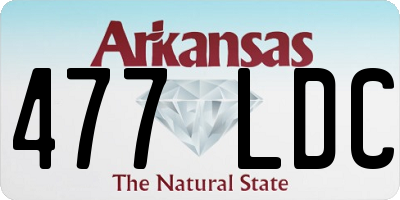 AR license plate 477LDC