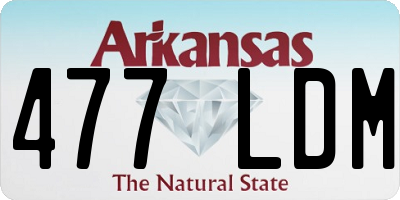 AR license plate 477LDM
