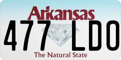 AR license plate 477LDO