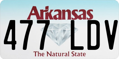 AR license plate 477LDV
