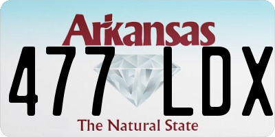 AR license plate 477LDX