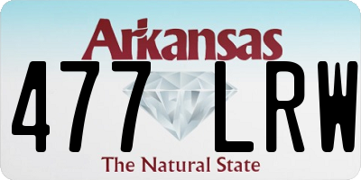 AR license plate 477LRW