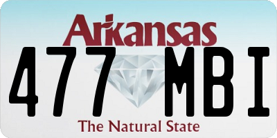 AR license plate 477MBI