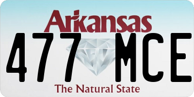 AR license plate 477MCE