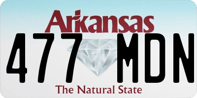AR license plate 477MDN
