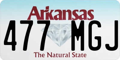 AR license plate 477MGJ
