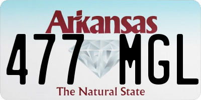 AR license plate 477MGL