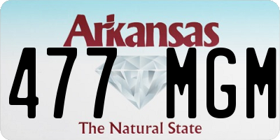 AR license plate 477MGM