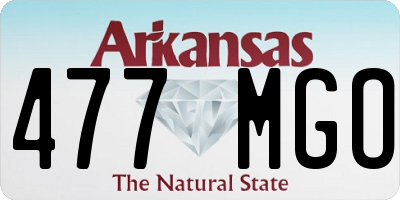 AR license plate 477MGO