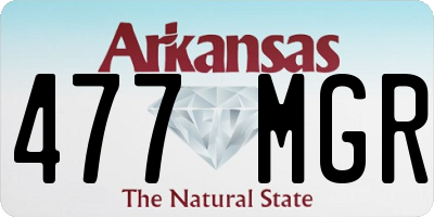 AR license plate 477MGR