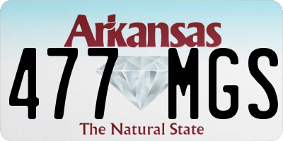 AR license plate 477MGS