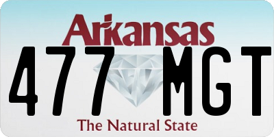 AR license plate 477MGT