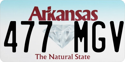 AR license plate 477MGV