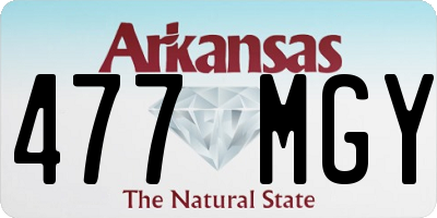 AR license plate 477MGY