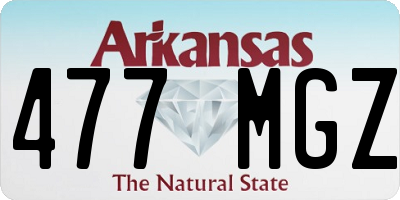 AR license plate 477MGZ