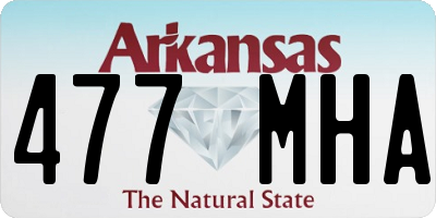 AR license plate 477MHA