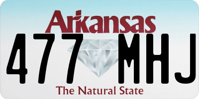AR license plate 477MHJ