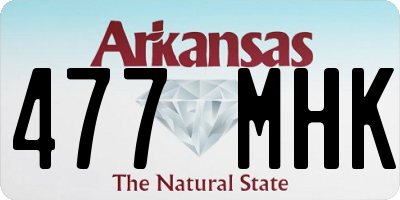 AR license plate 477MHK