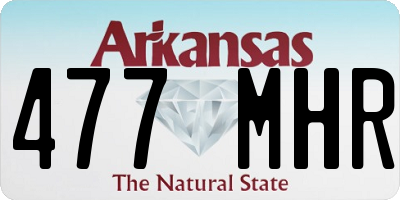 AR license plate 477MHR