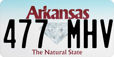 AR license plate 477MHV