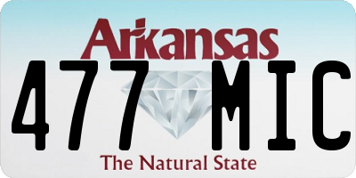 AR license plate 477MIC