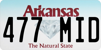 AR license plate 477MID