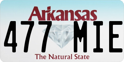 AR license plate 477MIE