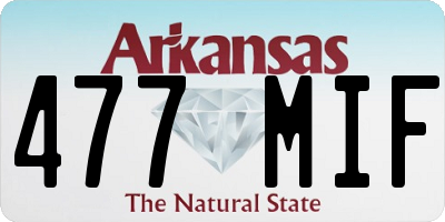 AR license plate 477MIF