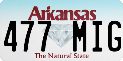 AR license plate 477MIG