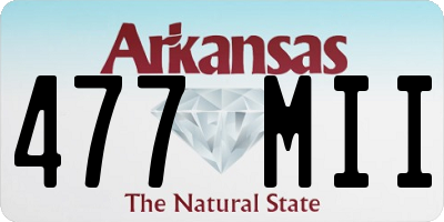 AR license plate 477MII