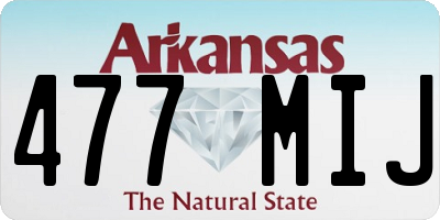 AR license plate 477MIJ