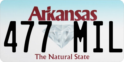 AR license plate 477MIL