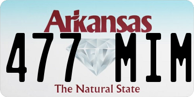AR license plate 477MIM