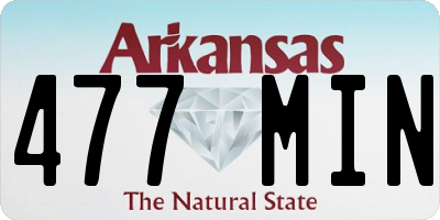 AR license plate 477MIN