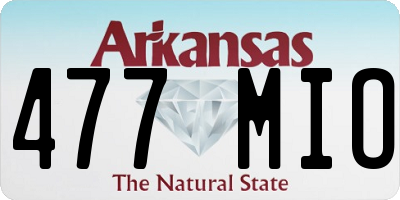 AR license plate 477MIO