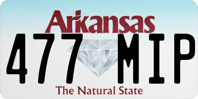 AR license plate 477MIP