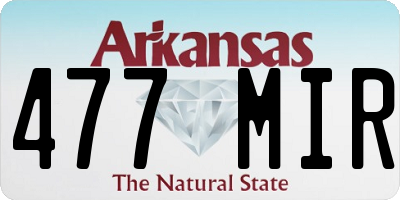 AR license plate 477MIR