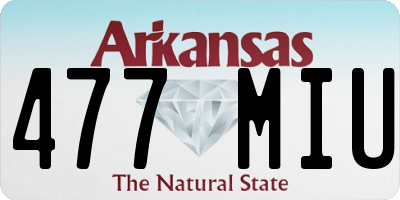 AR license plate 477MIU