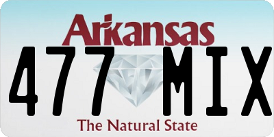 AR license plate 477MIX