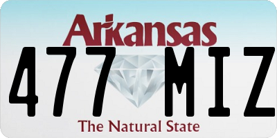 AR license plate 477MIZ