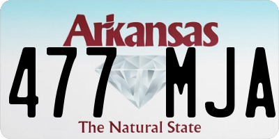 AR license plate 477MJA