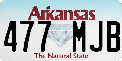AR license plate 477MJB