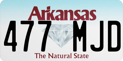 AR license plate 477MJD
