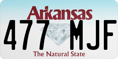 AR license plate 477MJF