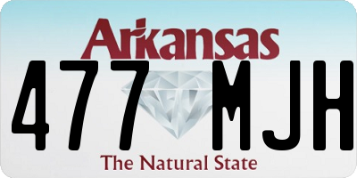 AR license plate 477MJH