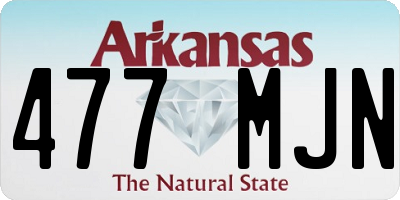 AR license plate 477MJN