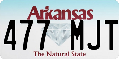 AR license plate 477MJT