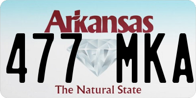AR license plate 477MKA