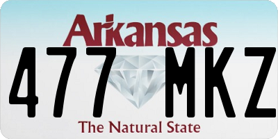 AR license plate 477MKZ