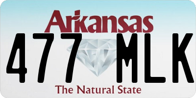 AR license plate 477MLK